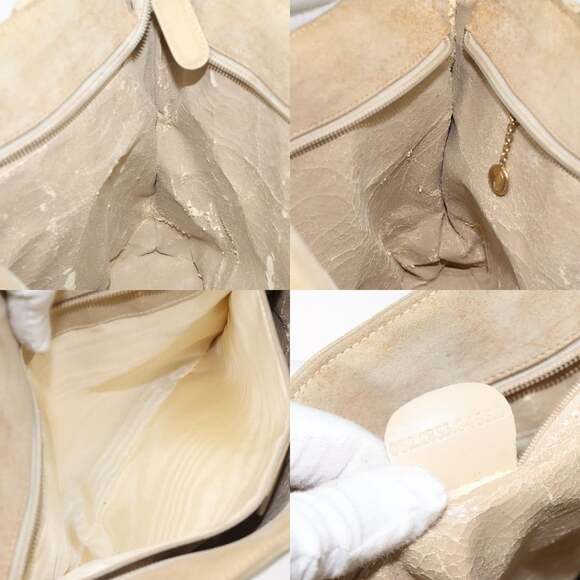 GUCCI Shoulder Bag Suede Beige Gold - Picture 12 of 12